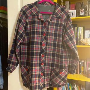 Plaid vintage coat